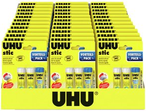 UHU Présentoir scolaire: bâton de colle stic + bâton