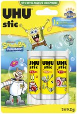 UHU Bâton de colle stic Bob l'éponge, 3 x 8,2 g, blister