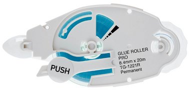 PLUS JAPAN Roller de colle Pro TG-1221, 8,4 mm x 20 m, bleu