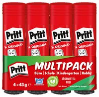 Pritt Bâton de colle 4 x 43 g, pack économique, sans solvant