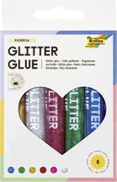 folia Colle pailletée " Glitterglue", 9,5 ml, assorti