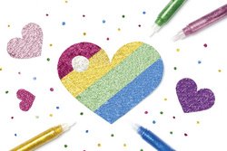 folia Colle pailletée " Glitterglue", 9,5 ml, assorti