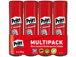 Pritt Bâton de colle 4 x 22 g, pack économique, sans solvant