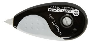 TOMBOW Roller de correction "MONO grip", 5,0 mm x 10 m, noir