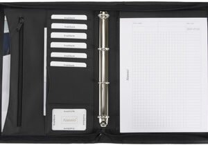 Alassio Serviette classeur "Office Set", noir