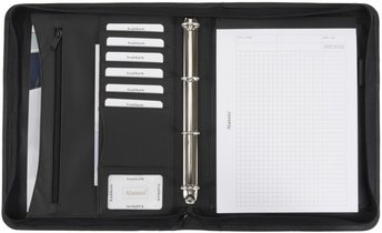 Alassio Serviette classeur "Office Set", noir