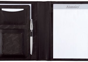 Alassio Conférencier "BORMIO", A5, similicuir, noir