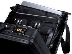 Alassio Attaché-case "MODICA", similicuir / nylon, noir