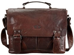 PRIDE&SOUL Sac à bandoulière "Business Sac L", cuir, marron