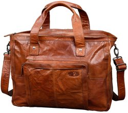 PRIDE&SOUL Sac à main ROYAL "T", cuir véritable, marron
