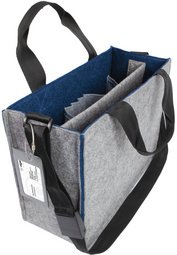 sigel Sacoche en feutre Desk Sharing Bag Bicolor M, marron