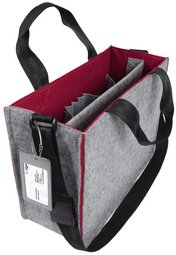 sigel Sacoche en feutre Desk Sharing Bag Bicolor M, gris