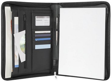WEDO Chemise de conférence Elegance, A4, similicuir, noir