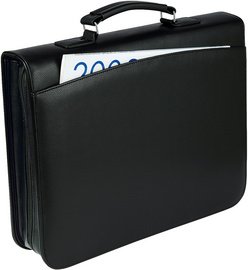 WEDO Porte-documents, A4, similicuir grainé, noir