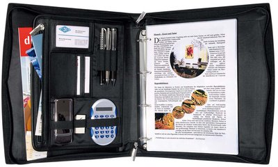WEDO Porte-documents Elegance, A4, similicuir/nylon, noir