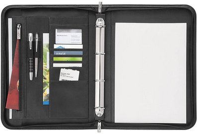 WEDO Chemise de conférence Accento, A4, similicuir, noir