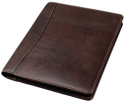 Alassio Conférencier "MONACO", A5, cuir, marron foncé