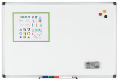 Bi-Office Tableau blanc "Maya", 900 x 600 mm, laqué