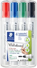 STAEDTLER Marqueur tableau blanc 351 Lumocolor, étui de 4