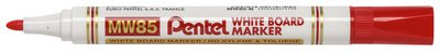 Pentel Marqueur pour tableau blanc MW85, pointe ogive, rouge