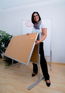 FRANKEN Tableau de présentation PRO,pliable,surface en liège