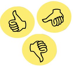 FRANKEN Symbole d'appréciation pour présentation "Pouces"