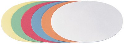 FRANKEN Carte de présentation, oval, 110 x 190 mm, jaune