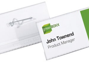 DURABLE Porte-badge avec épingle torsadée, 90 x 54 mm
