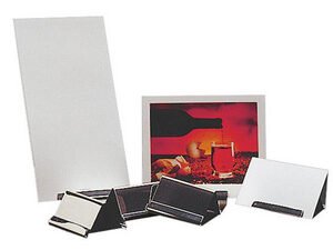 APS Porte-menu de table, 60 x 45 x 40 mm, argent
