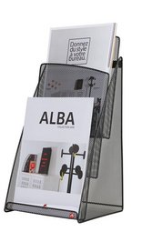 ALBA Porte-brochures de table "MESHPREZA4", A4, fil métal