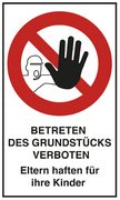 EXACOMPTA Hinweisschild "Betreten verboten", rot/weiß