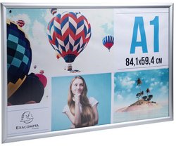 EXACOMPTA Cadre porte-affiche en aluminium, A4, argent