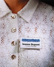DURABLE Badge à aimant, 90 x 54 mm, transparent
