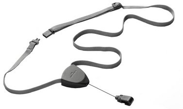 DURABLE Lacet textile FLEX, avec enrouleur, gris