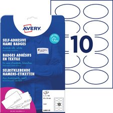 AVERY Zweckform Etiquette pour badge, 63,5 x 29,6 mm, blanc