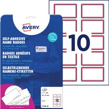 AVERY Zweckform Etiquettes pour badges, 80 x 50 mm, rouge