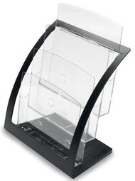deflecto Porte-brochures Contemporary, A4, argent