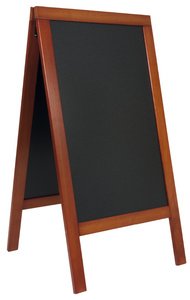 Securit Panneau trottoir DELUXE, avec tableau noir, hêtre