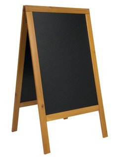 Securit Panneau trottoir WOODY, avec tableau noir, noir