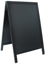 Securit Panneau trottoir WOODY, avec tableau noir, hêtre