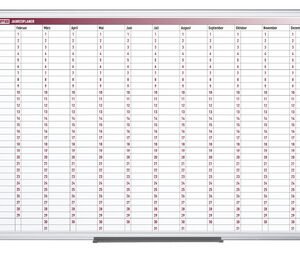 Bi-Office Planungstafel "Jahresplaner", 900 x 600 mm