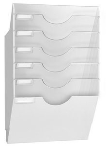CEP Présentoir mural ReCeption, format A4, 6 cases, gris