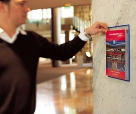 djois by tarifold Porte brochures avec anse, A4, bleu