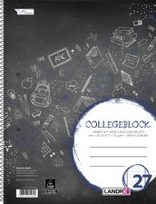 LANDRÉ Cahier à spirale "college", A4, ligné, 160 pages