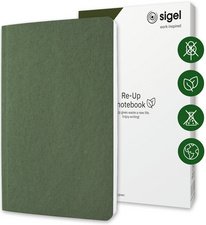 sigel Carnet de notes Re-Up, A5, quadrillé, vert mousse