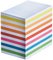 WEDO Bloc cube, 50x90 mm, blanc / coloré, 700 feuilles