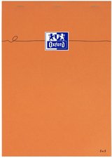 Oxford Bloc-notes, A4, quadrillé, 80 feuilles, orange