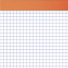 Oxford Bloc-notes, A4, quadrillé, 80 feuilles, orange