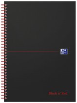 Oxford Cahier à spirale Black n' Red, A5, ligné, carton