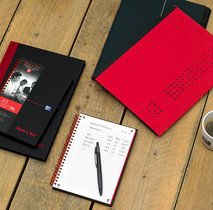 Oxford Cahier à spirale Black n' Red, A5, ligné, PP